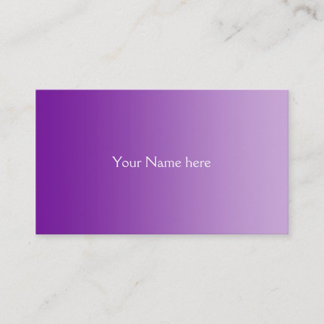 ONLY COLOR gradients - purple Business Card (Front)