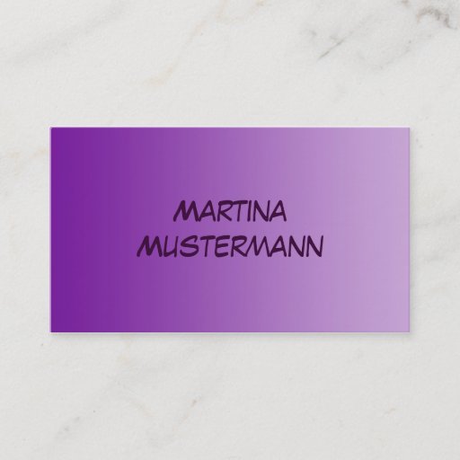 Customizable ONLY COLOR gradients - purple Business Card