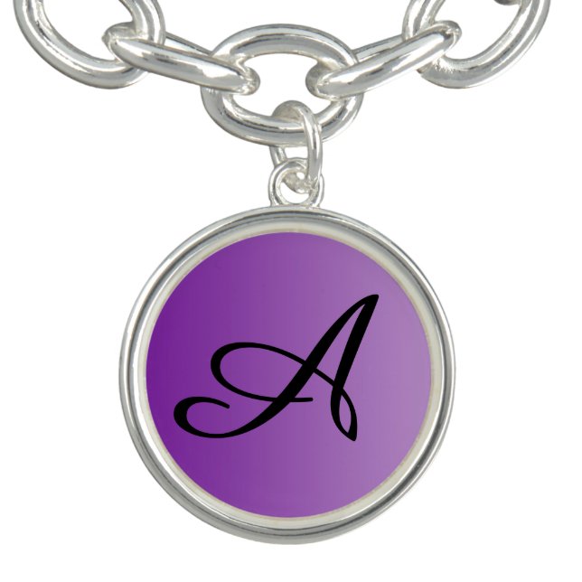 ONLY COLOR gradients purple + your monogram Bracelet (Design)