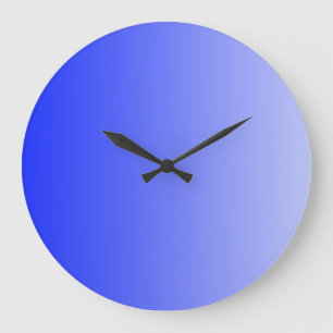 ONLY COLOR gradients - royal blue Large Clock