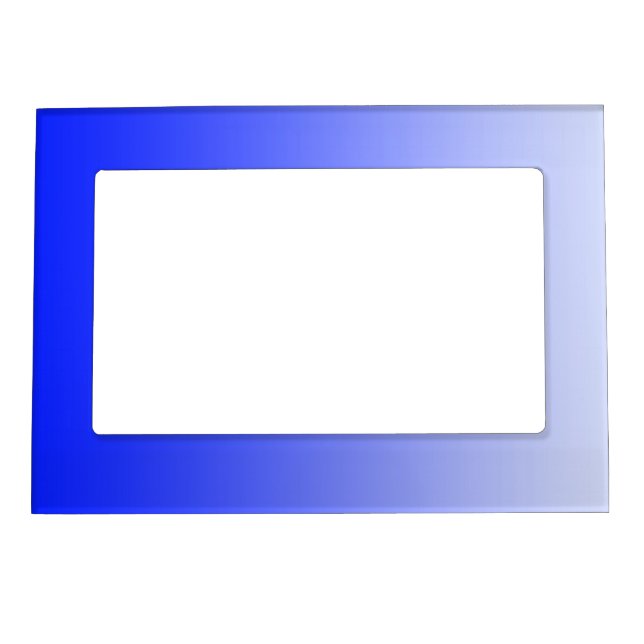 ONLY COLOR gradients - royal blue Magnetic Photo Frame (Front)