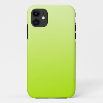 Only Color Gradients - Spring Green Iphone 11 Case by EDDArtSHOP at Zazzle