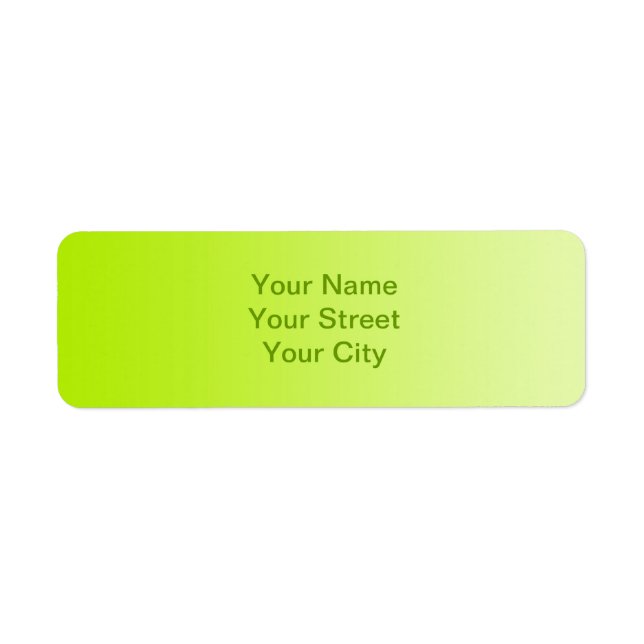 ONLY COLOR gradients - spring green Label (Front)