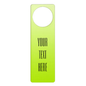 ONLY COLOR gradients spring green + your text Door Hanger
