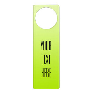 ONLY COLOR gradients spring green + your text Door Hanger