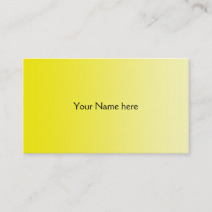ONLY COLOR gradients - yellow lemon Business Card