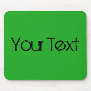 ONLY COLOR / grass green + your text Mouse Pad