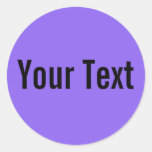 ONLY COLOR | lila + your text Classic Round Sticker