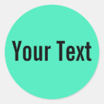 ONLY COLOR | mint + your text Classic Round Sticker