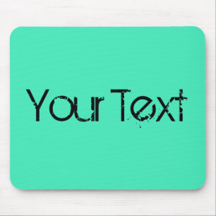 ONLY COLOR / mint + your text Mouse Pad