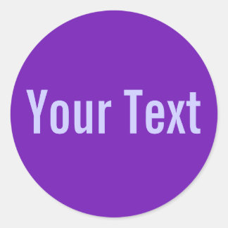 ONLY COLOR | purple + your text Classic Round Sticker