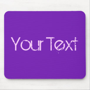 ONLY COLOR / purple + your text Mouse Pad