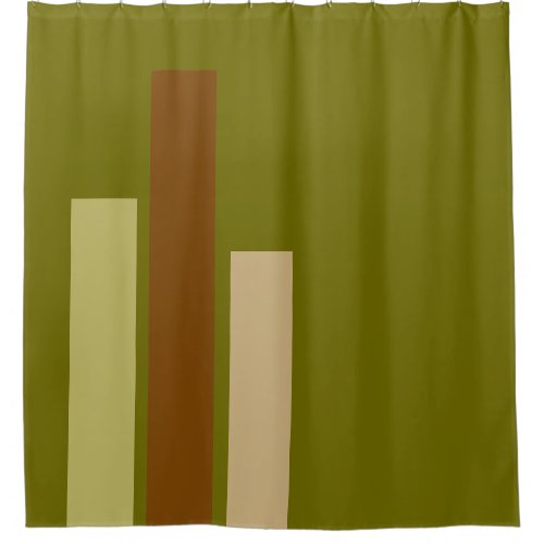 ONLY COLOR STRIPES _ green brown mix  your backg Shower Curtain