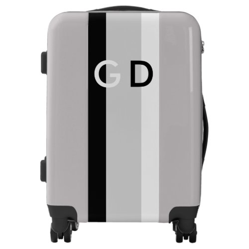 Only colored stripes grey black white  monogram luggage