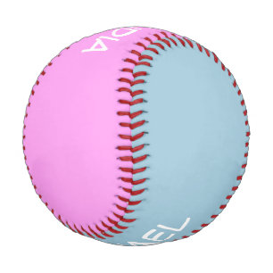 Only Colors blue & pink + your names & ideas Baseball