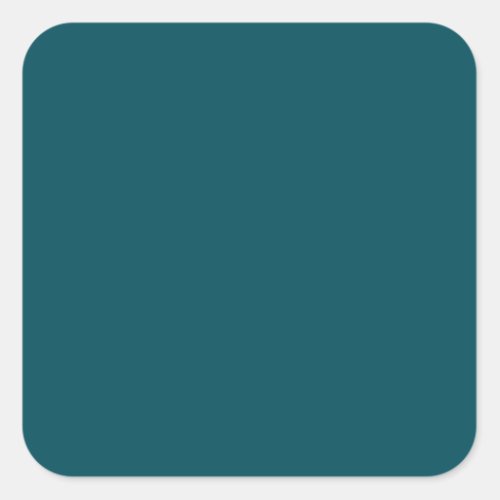 Only dark teal blue coral solid color OSCB30 Square Sticker