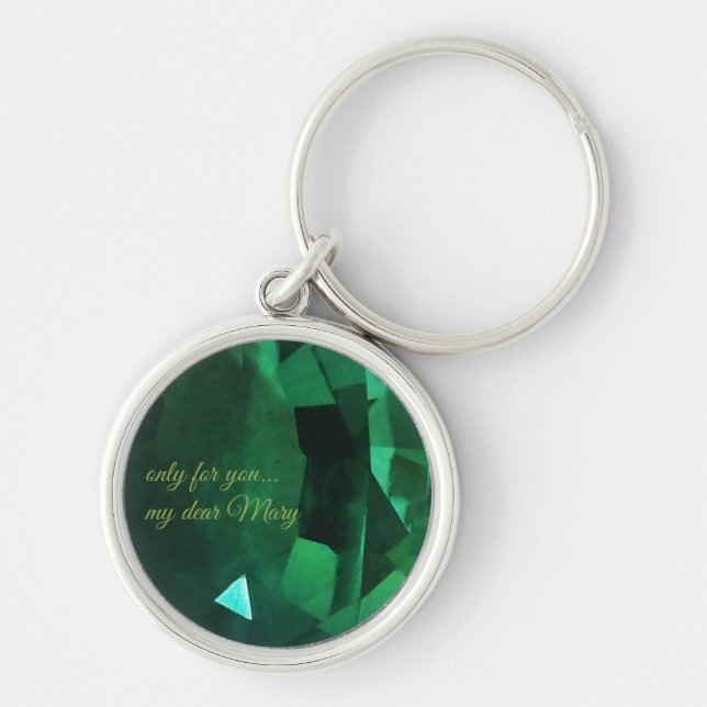 Only for you Emerald Keychain (Front)
