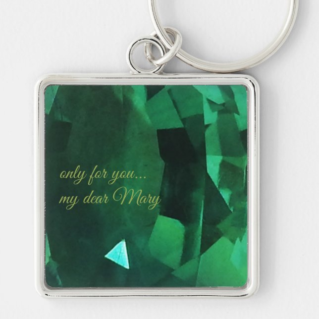 Only for you Emerald Keychain (Front)