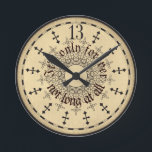 "Only Forever" 13-hour Round Clock<br><div class="desc">Whether down in the underground or up in that castle,  here's hoping you find someone true.  An extra hour (or two) in the day means more time together and more time to navigate life's magical mazes and monsters.</div>