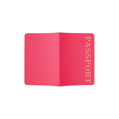 Only fuchsia pink pretty solid color background passport holder