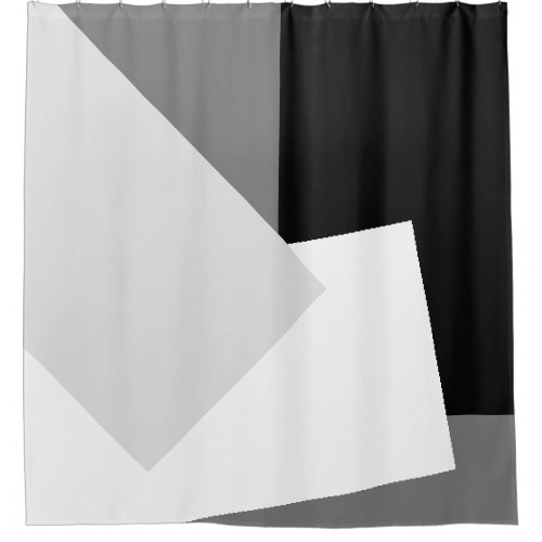 Only GEO Colors black white grey Shower Curtain