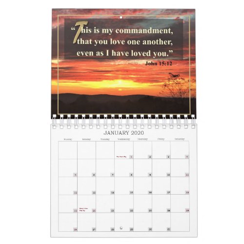 Only God 12_month Inspirational Calendar