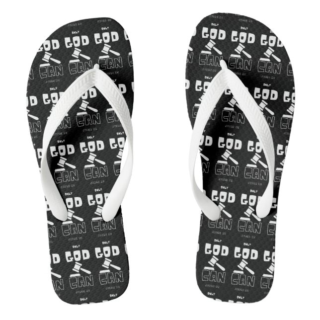 Only God Can Judge Me Unisex Flip Flops (Footbed)