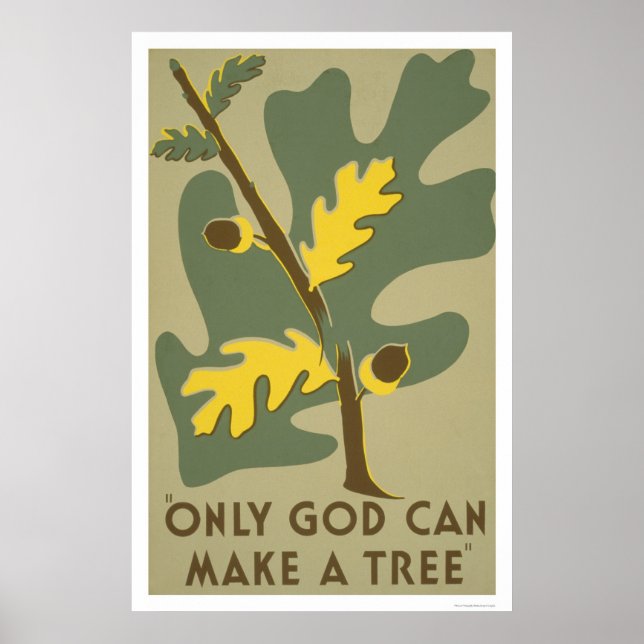 Only God Can Make Trees 1938 WPA Poster (Front)