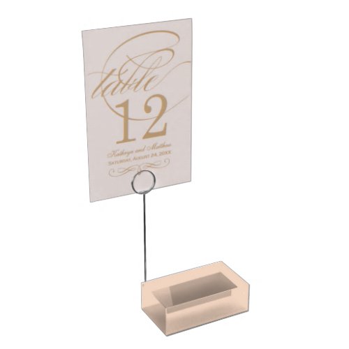 Only gorgeous dusty rose solid OSCB07 background Table Card Holder