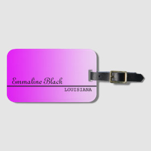 Only Gradients Color - neon pink + your idea Luggage Tag