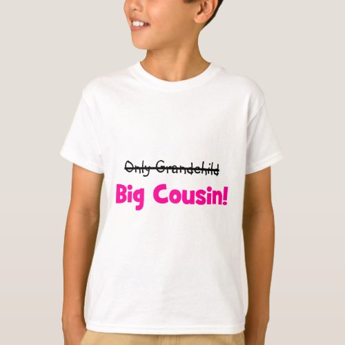 Only Grandchild _ BIG COUSIN pink T_Shirt