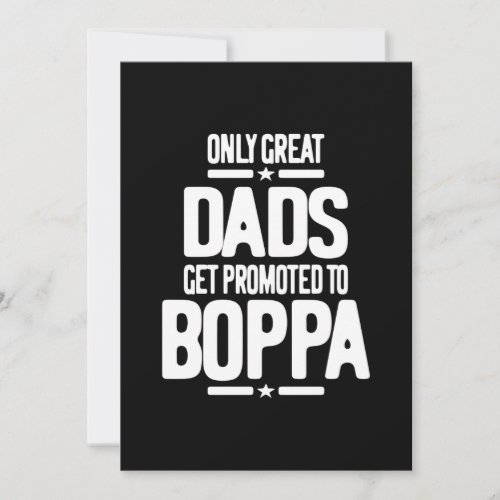 Only Great Dads Get Promoted To Boppa Thank You Card