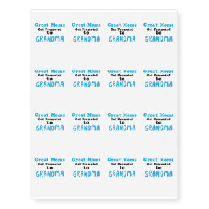 Only Great Moms Get Promoted Gift For Nanny Temporary Tattoos