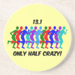 Only Half Crazy Drink Coaster at Zazzle