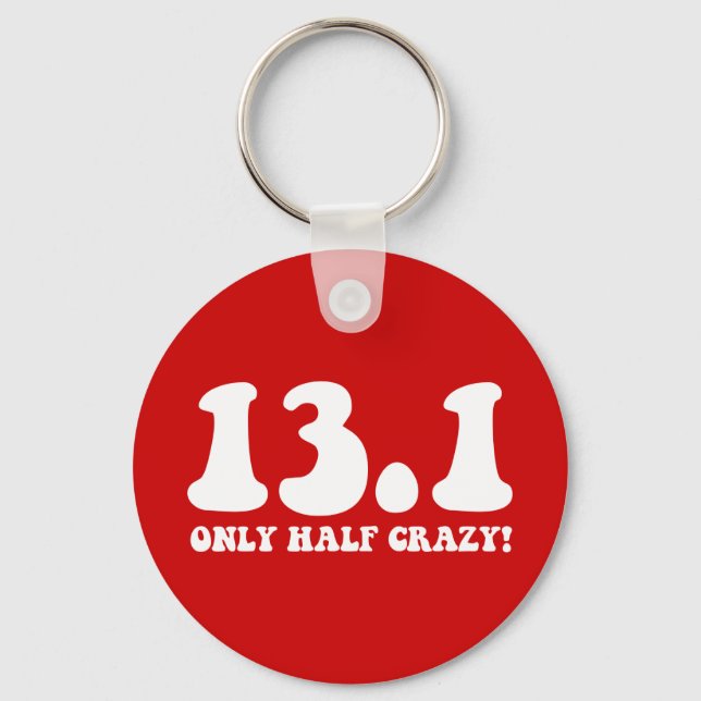 only half crazy keychain (Front)
