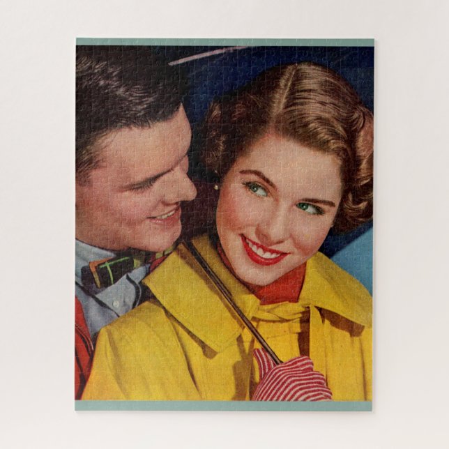 Only her umbrella comes between them jigsaw puzzle (Vertical)