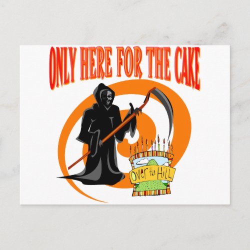 Only Here For The Cake Postcard