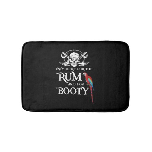 Only Here   Rum And  Booty Pirate  Parrot Pirate Bath Mat