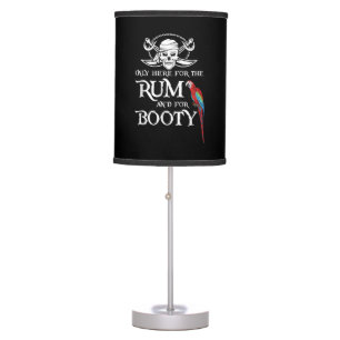 Only Here Rum And Booty Pirate & Parrot Pirate Table Lamp