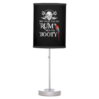 Only Here Rum And Booty Pirate & Parrot Pirate Table Lamp