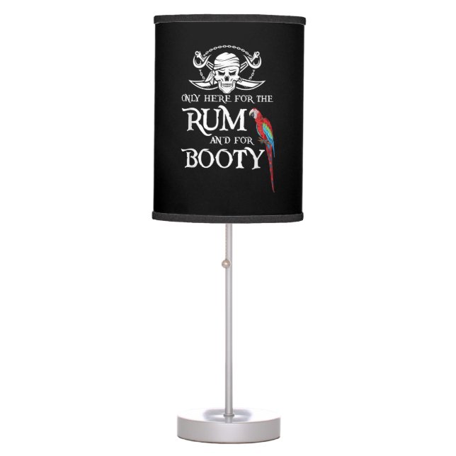 Only Here   Rum And  Booty Pirate & Parrot Pirate Table Lamp (Front)
