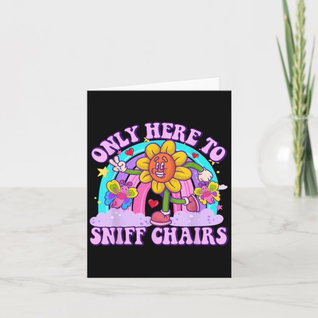 Only Here To Sniff Chair Embarring Inappropriate H Card (Front)