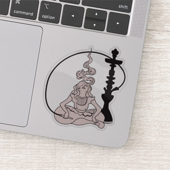 Only Hookah, Hookah Girl, Hookah lady Sticker (Detail)