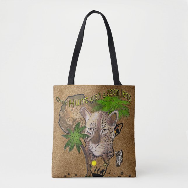 Only hunt with a zoom lens tote bag (Front)