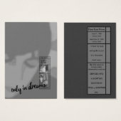 only in dreams funeral invitations (Front & Back)