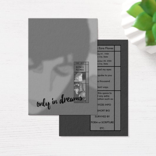 only in dreams funeral invitations (Desk)