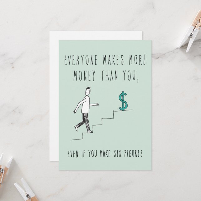 Only in Silicon Valley Greeting Card: More Money Card (Front/Back In Situ)