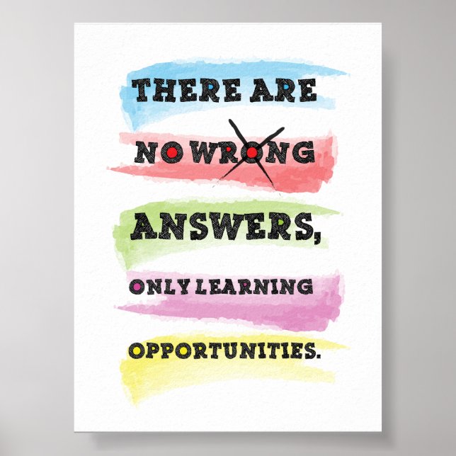Only Learning Opportunities - Positive Learning Poster (Front)