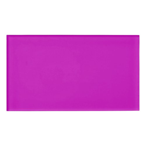Only magenta pink stylish cool solid color OSCB34 Name Tag