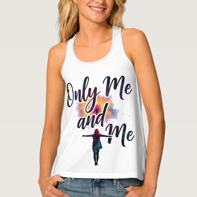 "Only Me and Me" Sunset Couple Tank Tops (Front)